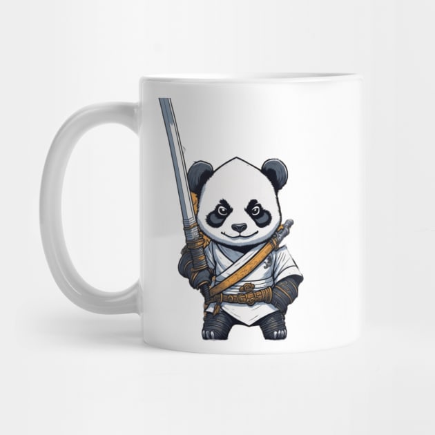 Cute Cartoon Panda Samurai Katana Sword Wilding by BKSMAIL-Shop